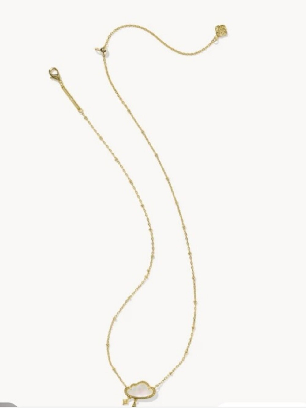 Kendra Scott Celeste Cloud Gold Short Pendant Necklace New - Picture 2 of 7